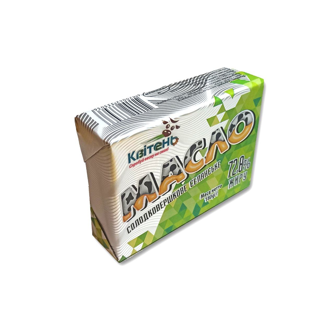 Масло солодковершкове Квітень Селянське 72,8% 180г